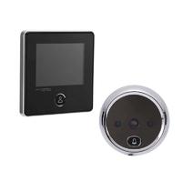 Smart digital door viewer with small cat eye and doorbell