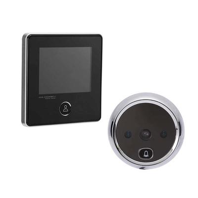 Smart digital door viewer with small cat eye and doorbell