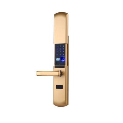 Wireless fingerprint smart door lock with intelligent handle direction reversible